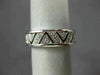 ESTATE .15CT DIAMOND 14KT WHITE GOLD CLASSIC TRIANGULAR ZIG ZAG BAND RING #18766