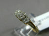 ESTATE .25CT DIAMOND 14KT WHITE & YELLOW GOLD 3 FLOWER PROMISE FRIENDSHIP RING