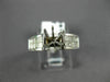 WIDE .96CT DIAMOND 14KT WHITE GOLD 3D PRINCESS SEMI MOUNT ENGAGEMENT RING #18891
