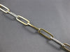 ESTATE 1.54CT DIAMOND 14KT 2 TONE GOLD 3D OVAL LINK BY THE YARD TENNIS BRACELET
