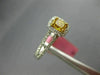 ESTATE .WIDE 89CT WHITE & FANCY YELLOW DIAMOND 18KT 2 TONE GOLD ENGAGEMENT RING