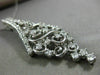 LARGE 1.0CT DIAMOND 14KT WHITE GOLD TEAR DROP FILIGREE FLOWER INFINITY PENDANT