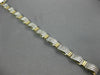ESTATE WIDE 3.75CT DIAMOND 14KT TWO TONE GOLD 3D MULTI ROW WAVE TENNIS BRACELET