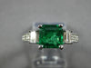 1.96CT DIAMOND 14KT WHITE GOLD 3D ROUND & SQUARE 3 STONE ENGAGEMENT RING #27854