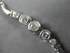 ESTATE .77CT DIAMOND 14K WHITE GOLD 3D CLASSIC 5 STONE GRADUATING BEZEL NECKLACE