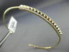 ESTATE LARGE .26CT DIAMOND 14KT YELLOW GOLD 3D PYRAMID SPIKE FUN BANGLE BRACELET
