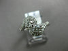 ESTATE .69CT DIAMOND 14KT WHITE GOLD 3D TWO STONE INFINITY PROMISE LOVE RING