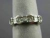 ESTATE 1.20CT DIAMOND 14KT WHITE GOLD 7 STONE SEMI BEZEL ANNIVERSARY RING #22471