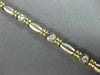 ANTIQUE 1.0CT DIAMOND 14K WHITE & YELLOW GOLD 3D BEZEL LINK LINE BRACELET #18640