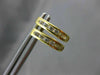 ESTATE .28CT ROUND DIAMOND 14K YELLOW GOLD 7 STONE CHANNEL HUGGIE EARRINGS 22502