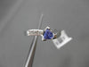 ESTATE .48CT DIAMOND & AAA TANZANITE 14KT WHITE GOLD TRILLION FUN COCKTAIL RING