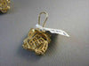 ESTATE LARGE 3.60CT DIAMOND 14KT YELLOW GOLD SQUARE FLOWER CLIP ON EARRINGS