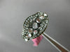 ESTATE .13CT DIAMOND & WHITE QUARTZ 14KT ROSE GOLD 3D CLUSTER WAVE FUN RING