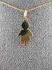 ESTATE 14KT YELLOW GOLD 3D CLASSIC BABY BOY FLAT ENGRAVABLE CHARM PENDANT #27412