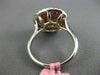 ESTATE WIDE 1.80CT WHITE & PINK DIAMOND 18K 2 TONE GOLD CLUSTER ANNIVERSARY RING