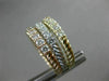ESTATE LARGE 1.95CT DIAMOND 14KT WHITE YELLOW & ROSE GOLD 3D SEMI ETERNITY RING