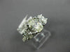 ESTATE 2.16CT DIAMOND 14KT WHITE GOLD 3D OVAL THREE STONE ENGAGEMENT RING #2184