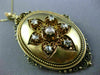 ANTIQUE LARGE 1.0CT ROSE CUT DIAMONDS 14KT YELLOW GOLD VICTORIAN PENDANT #26184
