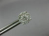 LARGE 1.0CT DIAMOND 14KT 2 TONE GOLD ROUND SOLITAIRE HALO CLUSTER STUD EARRINGS