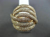 EFFY LARGE 2.0CT ROUND DIAMOND 14KT ROSE GOLD 3D MULTI ROW INFINITY LOVE RING