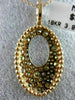 ESTATE LARGE 1.82CT MULTI COLOR DIAMOND 18KT ROSE & BLACK GOLD FLOATING PENDANT