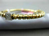 ESTATE .30CT DIAMOND 14KT TWO TONE GOLD 3D SQUARE FLEXIBLE ROPE BANGLE BRACELET