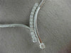 ESTATE 1.0CT DIAMOND 14K WHITE GOLD PAVE V SHAPE SOLITAIRE JOURNEY NECKLACE #870