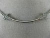 ESTATE LARGE .23CT DIAMOND 18KT WHITE GOLD 3D CLASSIC T BAR FRIENDSHIP NECKLACE