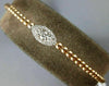 .28CT DIAMOND 18K WHITE & ROSE GOLD 3D MARQUISE CLUSTER FLEXIBLE BANGLE BRACELET