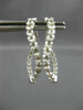 ESTATE 1.0CT DIAMOND 14K WHITE GOLD CLASSIC OVAL CURVED INSIDE OUT HOOP EARRINGS