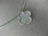 ESTATE LARGE 1.59CT WHITE & PINK DIAMOND 18KT WHITE & ROSE GOLD FLOWER NECKLACE