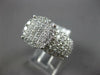 EXTRA LARGE 3.04CT DIAMOND 18KT WHITE GOLD 3D CLUSTER INVISIBLE ENGAGEMENT RING