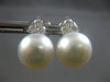 LARGE .60CT DIAMOND & AAA SOUTH SEA PEARL 18KT WHITE GOLD CLIP ON STUD EARRINGS