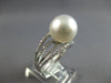 LARGE .33CT DIAMOND & AAA SOUTH SEA PEARL 18K WHITE GOLD MULTI ROW INFINITY RING