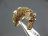 LARGE .89CT DIAMOND & AAA RUBY 18KT WHITE & ROSE GOLD HANDCRAFTED HORSE FUN RING