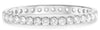 ESTATE .51CT DIAMOND 14KT WHITE GOLD FILIGREE MILGRAIN ETERNITY ANNIVERSARY RING