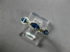 ESTATE .67CT DIAMOND & AAA SAPPHIRE 14K WHITE GOLD HALO WEDDING ANNIVERSARY RING