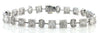 4.17CT DIAMOND 18K WHITE GOLD ROUND & BAGUETTE SQUARE & OVAL FUN TENNIS BRACELET