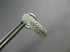 WIDE 1.0CT DIAMOND 14KT WHITE GOLD 3D MULTI ROW SEMI HOOP CLIP ON EARRINGS 26652