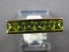 1.07CT DIAMOND & AAA GREEN AMETHYST 18K YELLOW GOLD SQUARE FILIGREE CHANNEL RING