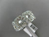 ESTATE .60CT DIAMOND 14K WHITE GOLD 3D HEXAGON INFINITY WEDDING ANNIVERSARY RING