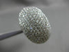 ESTATE MASSIVE 7.89CT DIAMOND 18KT WHITE GOLD MULTI ROW PAVE DOME SHAPE FUN RING