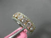 WIDE 1.68CT WHITE & PINK DIAMOND 18K WHITE & ROSE GOLD 3D HALO ANNIVERSARY RING