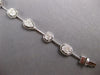 2.35CT DIAMOND 14KT WHITE GOLD 3D OVAL & ROUND BY THE YARD LOVE TENNIS BRACELET