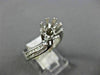 ESTATE .50CT DIAMOND 18K WHITE GOLD 2 ROW WAVE SEMI MOUNT ENGAGEMENT RING #23371