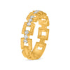 ESTATE .30CT DIAMOND 14KT YELLOW GOLD 3D MULTI SQUARE WEDDING ANNIVERSARY RING