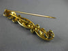 ANTIQUE 1.20CT ROSE CUT DIAMOND 14K WHITE GOLD FLOWER FILIGREE PIN BROOCH #19163