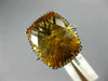 EXTRA LARGE 10.41CT DIAMOND & AAA CITRINE 14KT WHITE & BLACK GOLD FILIGREE RING