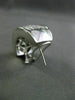 ESTATE EXTRA LARGE 5.81CT DIAMOND PRINCESS 14KT WHITE GOLD 3D ELONGATED EARRINGS