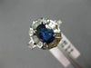 ESTATE 2.56CT DIAMOND & EXTRA FACET SAPPHIRE 18K WHITE GOLD OVAL ENGAGEMENT RING